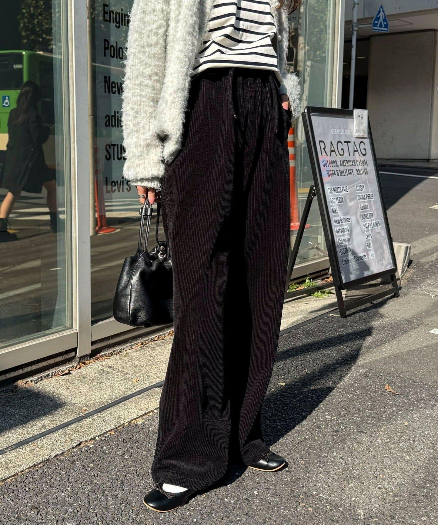 燈芯絨寬鬆休閒褲