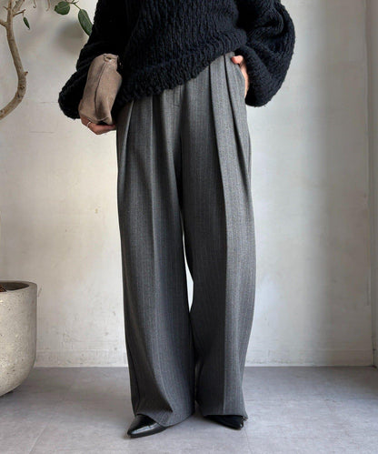 柔軟起毛彈力長褲