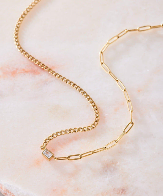 金屬過敏適用/不鏽鋼立方體項鍊