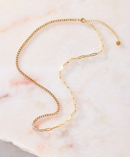 金屬過敏適用/不鏽鋼立方體項鍊