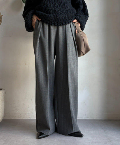 柔軟起毛彈力長褲