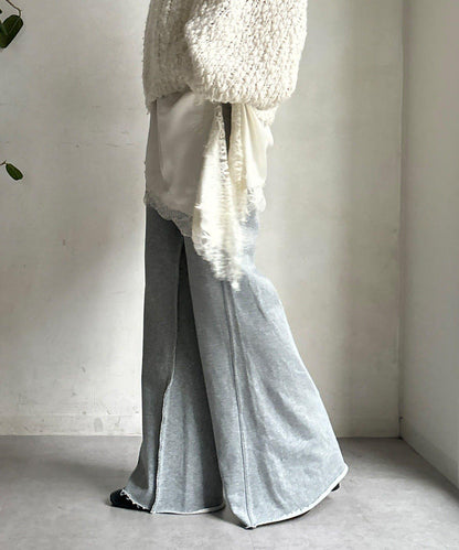 微喇叭衛衣面料長褲