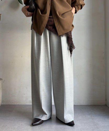 柔軟起毛彈力長褲