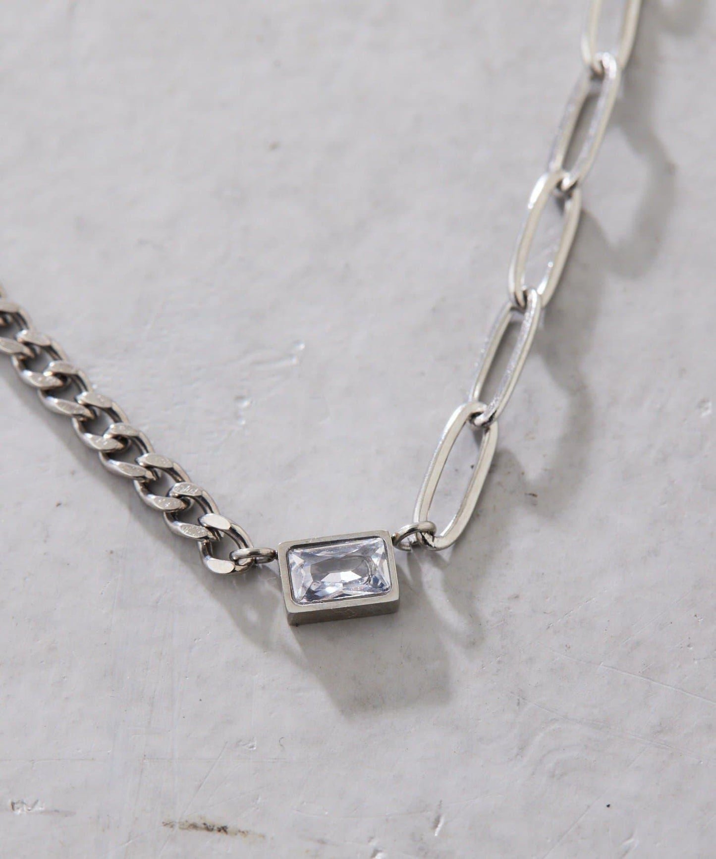 金屬過敏適用/不鏽鋼立方體項鍊