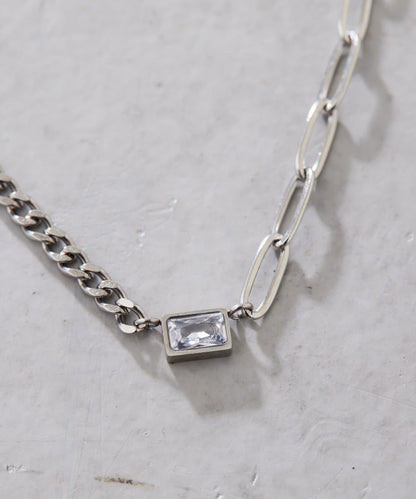 金屬過敏適用/不鏽鋼立方體項鍊