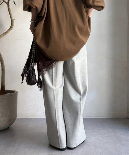 柔軟起毛彈力長褲