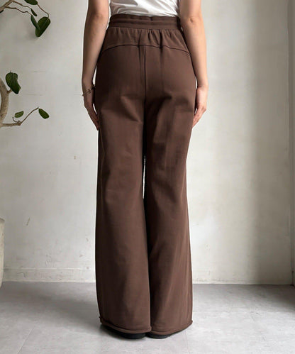 微喇叭衛衣面料長褲