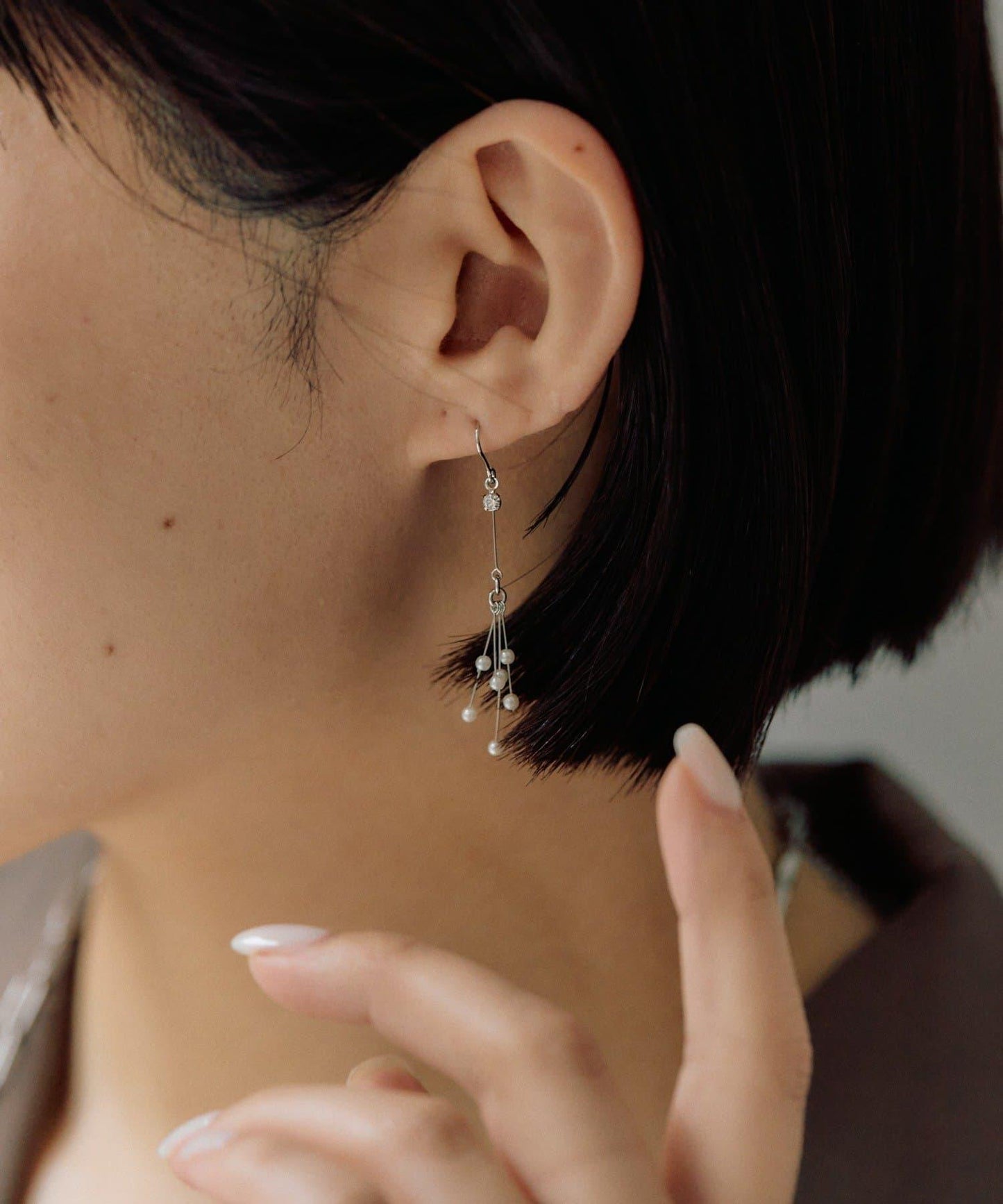 不鏽鋼郵筒淋浴珍珠耳環