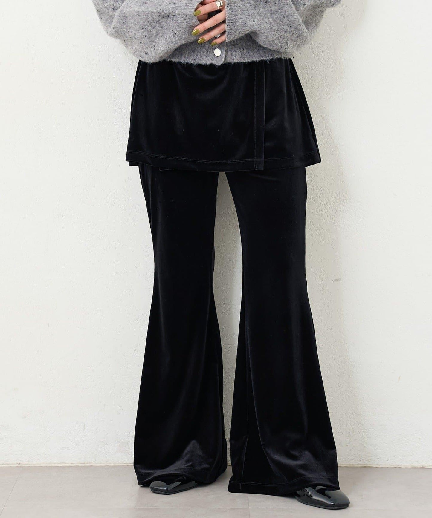 【2尺碼可選/適合身材嬌小】B天鵝絨半身裙褲