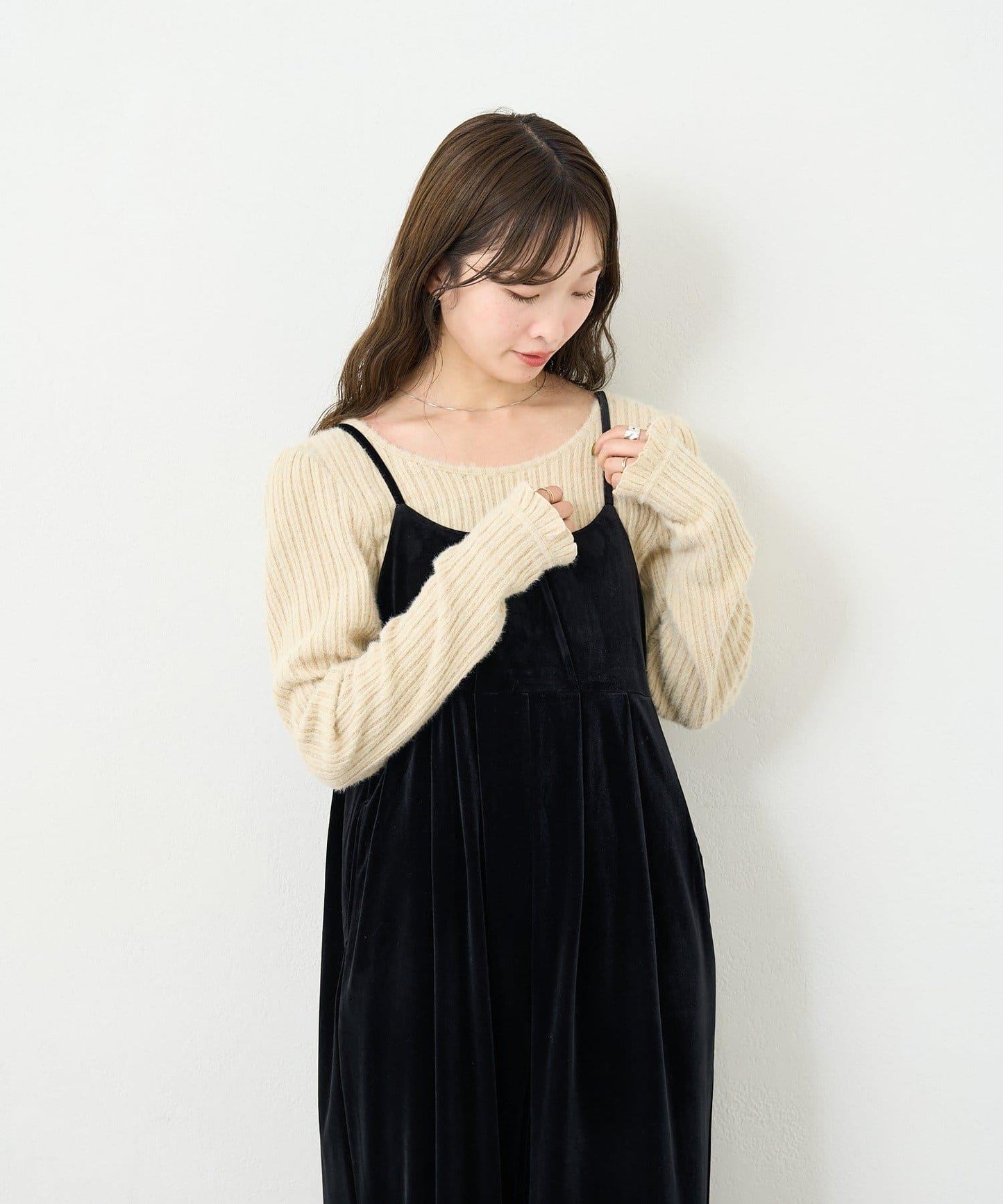 【S.M尺碼可選】B 天鵝絨揹帶褲