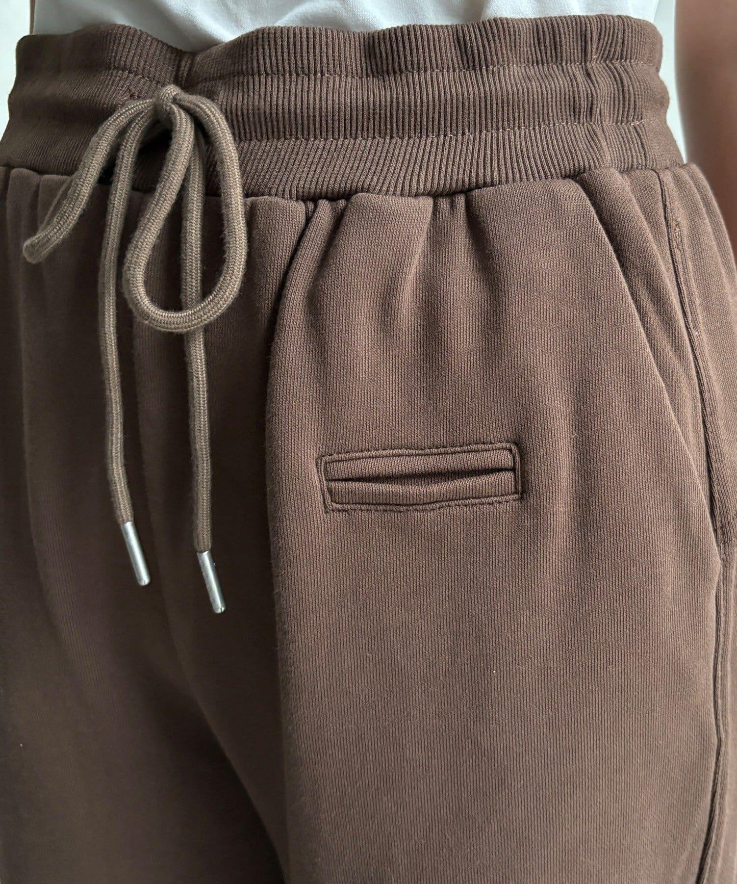 微喇叭衛衣面料長褲