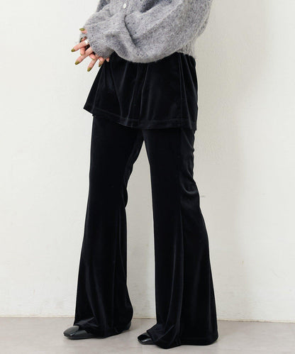 【2尺碼可選/適合身材嬌小】B天鵝絨半身裙褲