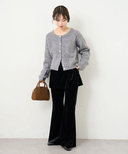 【2尺碼可選/適合身材嬌小】B天鵝絨半身裙褲