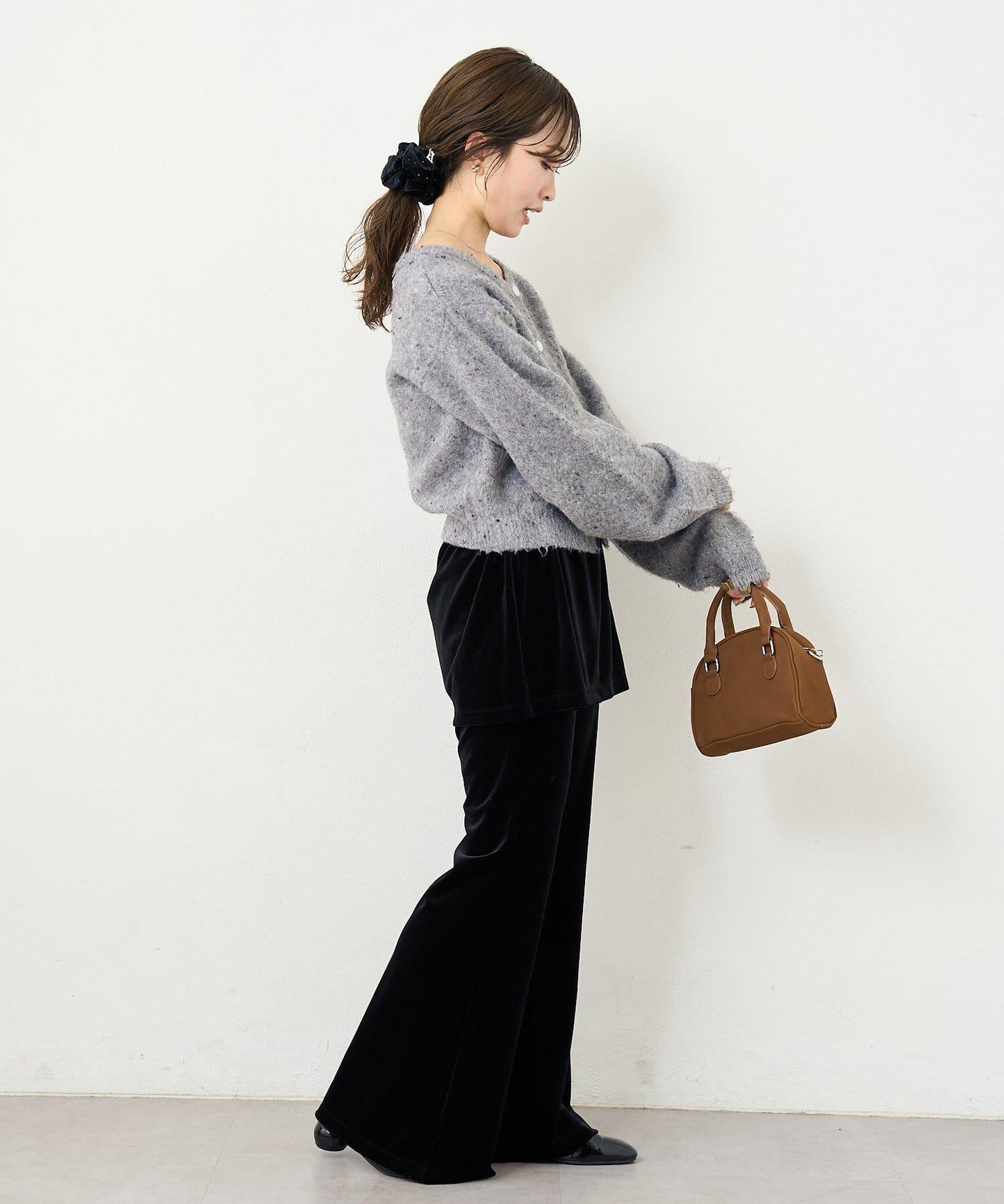 【2尺碼可選/適合身材嬌小】B天鵝絨半身裙褲