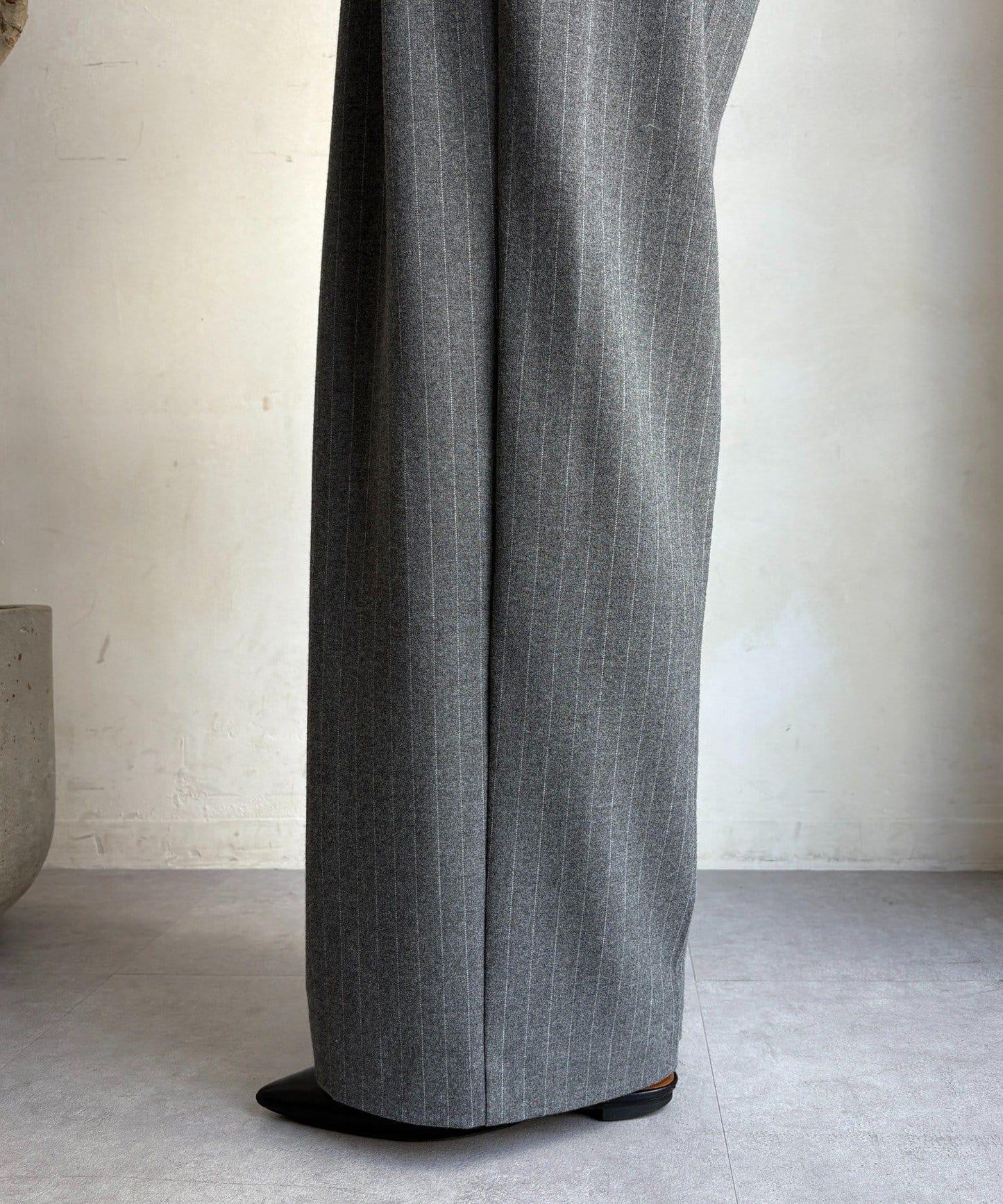 柔軟起毛彈力長褲