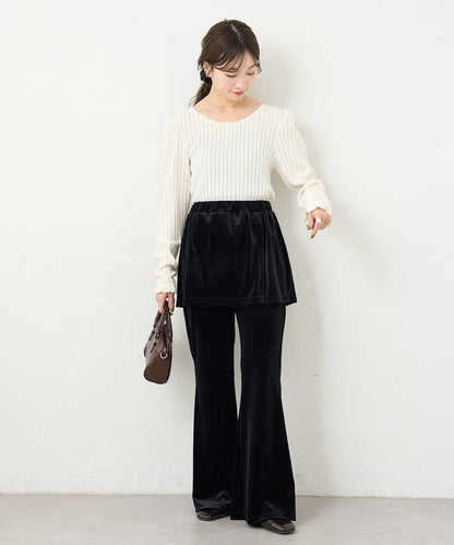 【2尺碼可選/適合身材嬌小】B天鵝絨半身裙褲