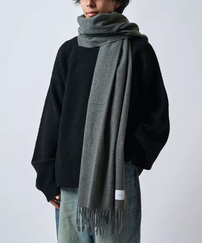 羊絨觸感彩色長款圍巾