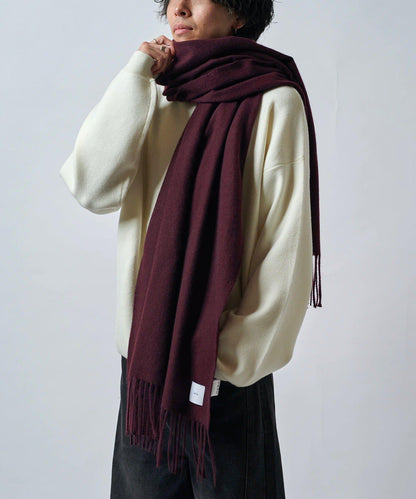 羊絨觸感彩色長款圍巾
