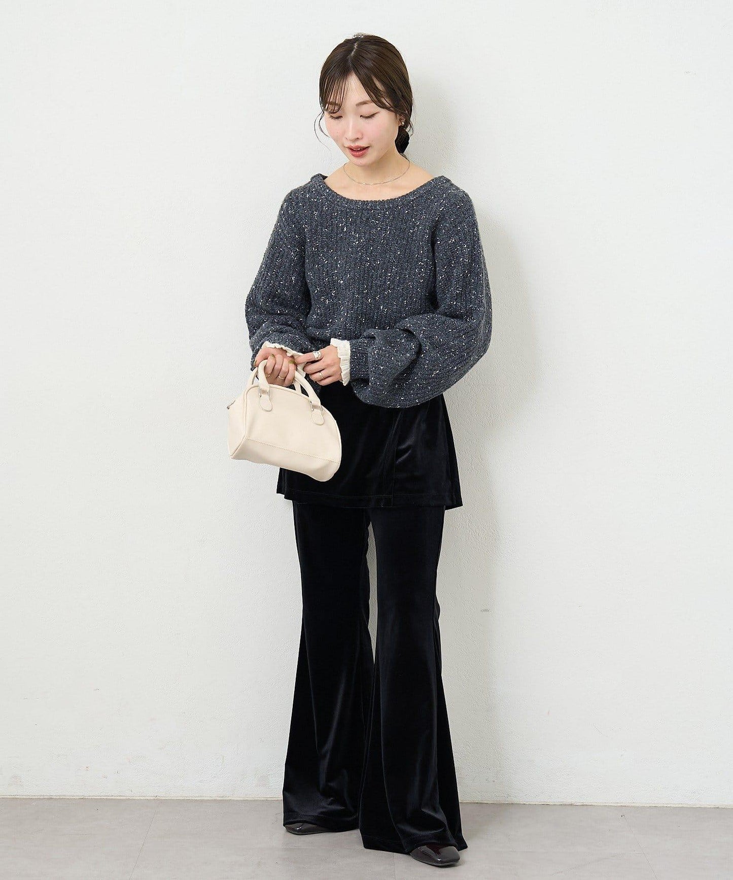 【2尺碼可選/適合身材嬌小】B天鵝絨半身裙褲