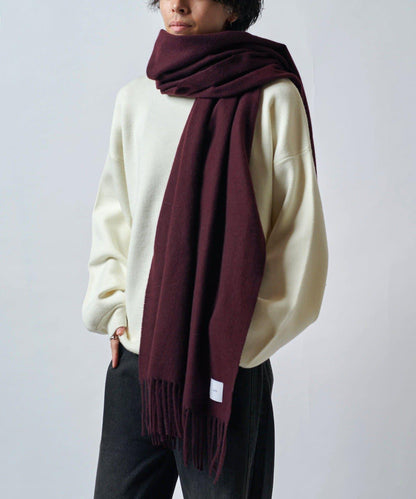 羊絨觸感彩色長款圍巾