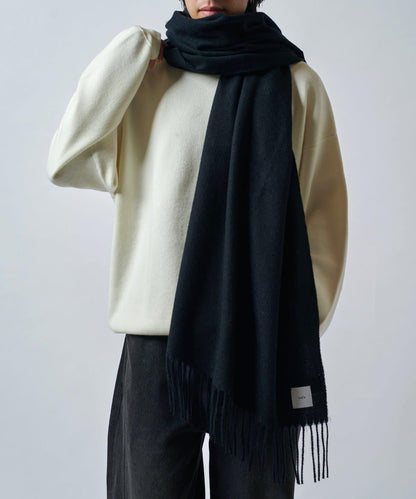 羊絨觸感彩色長款圍巾