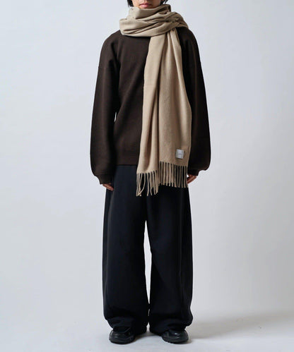 羊絨觸感彩色長款圍巾