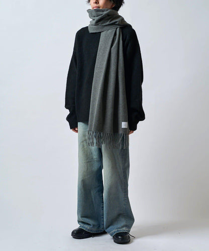 羊絨觸感彩色長款圍巾