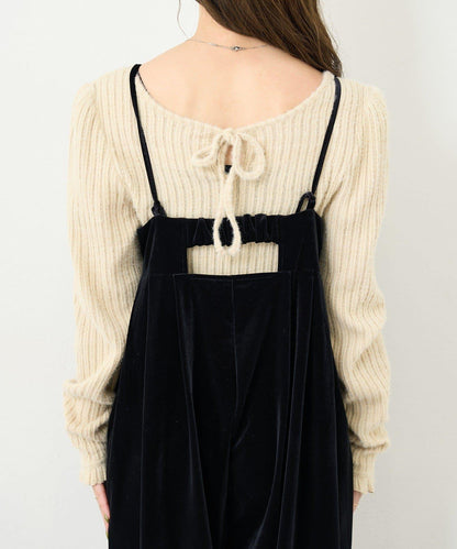 【S.M尺碼可選】B 天鵝絨揹帶褲