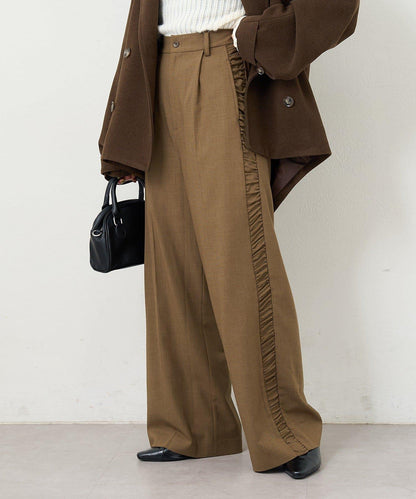 【3尺碼可選/高個子尺碼/小個子尺碼】B側抽褶西裝褲