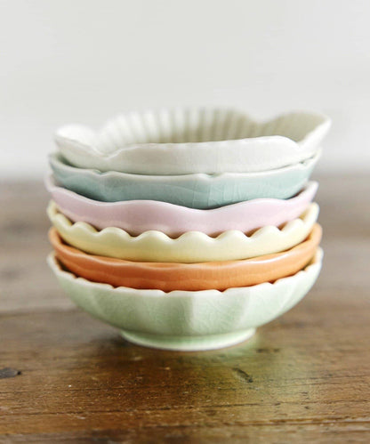 玻璃貫入小碟福壽草/花開，新春餐具