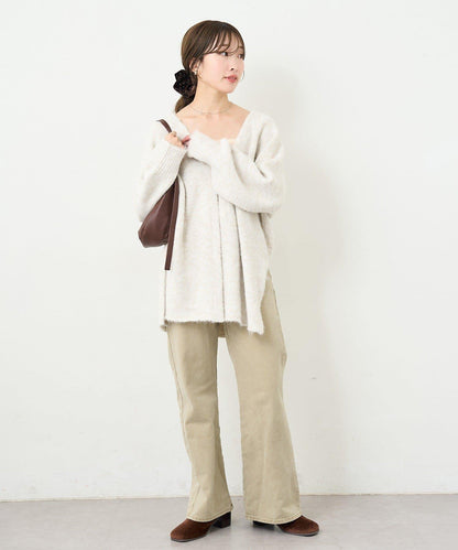 Kastane 2WAY 莫代爾混紡針織開衫