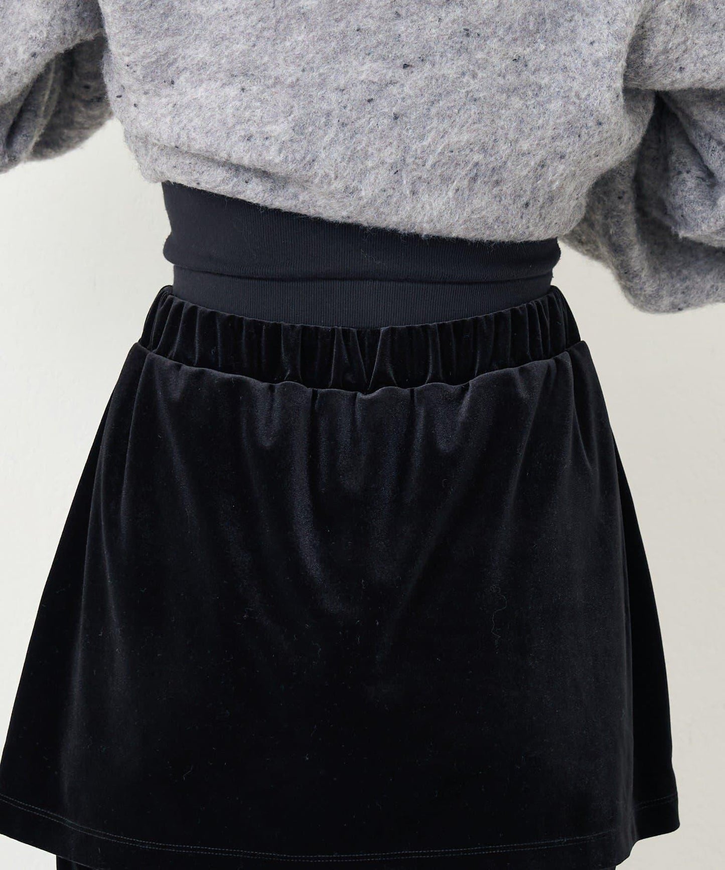 【2尺碼可選/適合身材嬌小】B天鵝絨半身裙褲