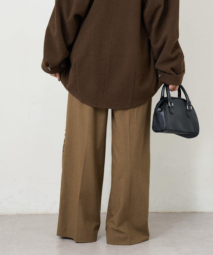 【3尺碼可選/高個子尺碼/小個子尺碼】B側抽褶西裝褲