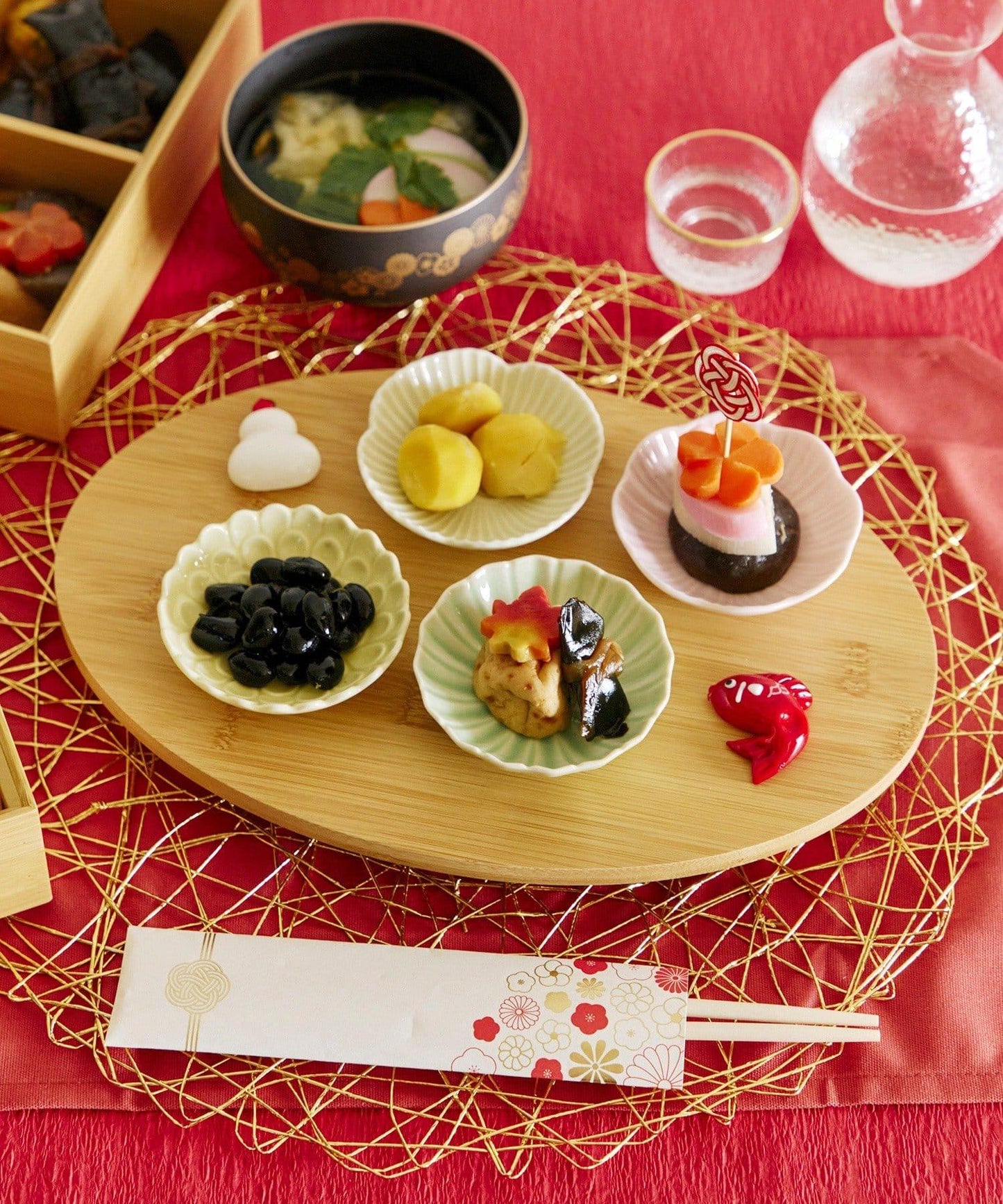 玻璃貫入小碟若松/花開，新春餐具