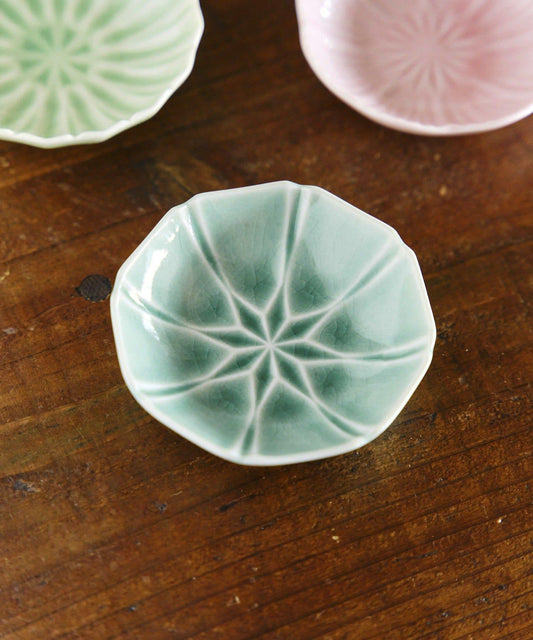 玻璃貫入小碟水仙/花開，新春餐具