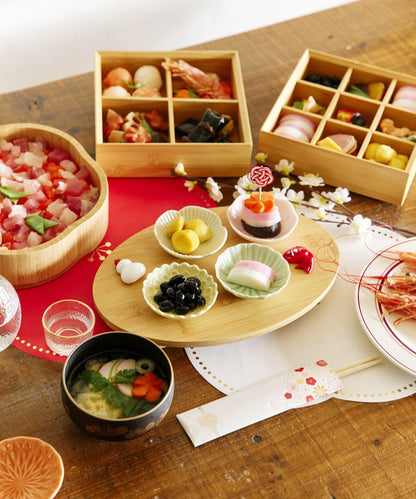 玻璃貫入小碟福壽草/花開，新春餐具