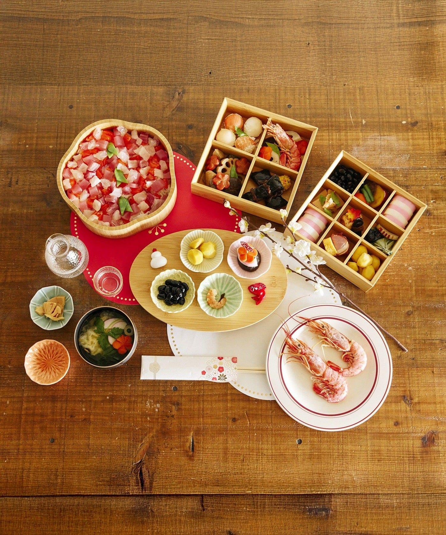 玻璃貫入小碟橙色/花開，新春餐具