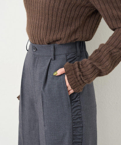 【3尺碼可選/高個子尺碼/小個子尺碼】B側抽褶西裝褲