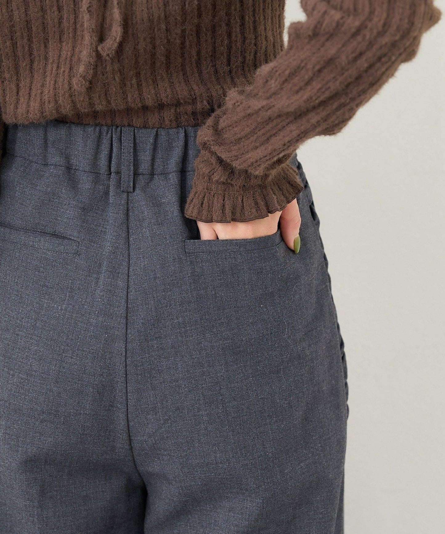 【3尺碼可選/高個子尺碼/小個子尺碼】B側抽褶西裝褲