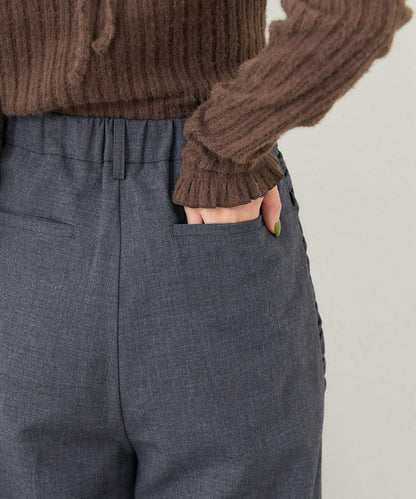 【3尺碼可選/高個子尺碼/小個子尺碼】B側抽褶西裝褲