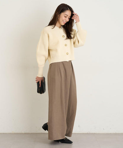 日常百搭高腰闊腿喇叭褲