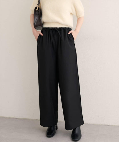 【natural couture】側邊條紋休閒褲