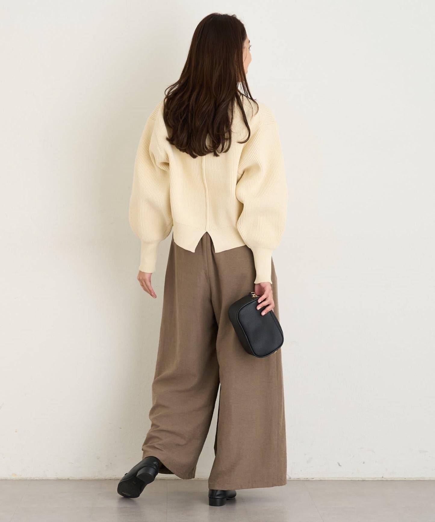 日常百搭高腰闊腿喇叭褲