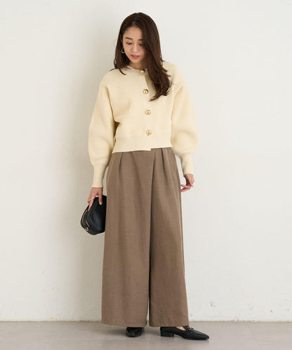 日常百搭高腰闊腿喇叭褲