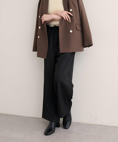 【natural couture】側邊條紋休閒褲