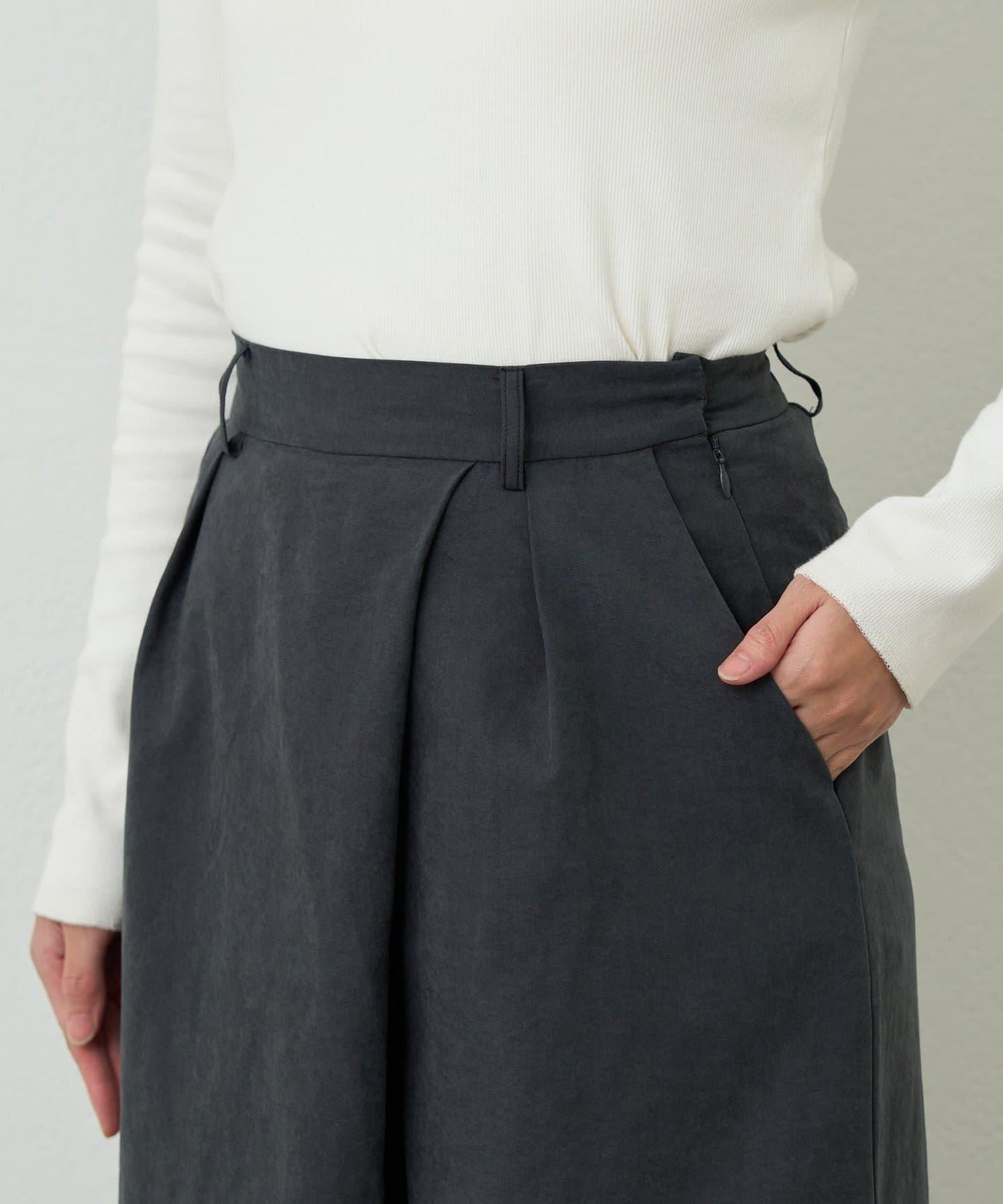 日常百搭高腰闊腿喇叭褲