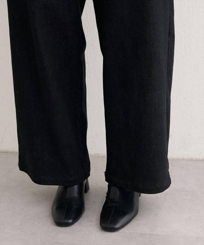 【natural couture】 翻邊腰帶牛仔褲