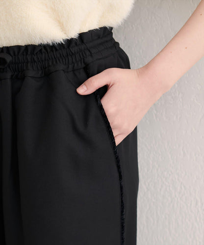 【natural couture】側邊條紋休閒褲