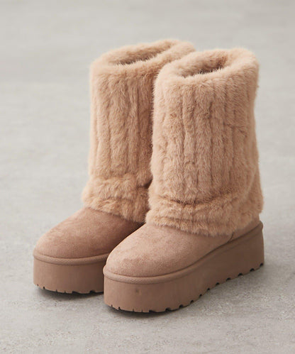 【RMAF】仿皮草短款羊毛靴