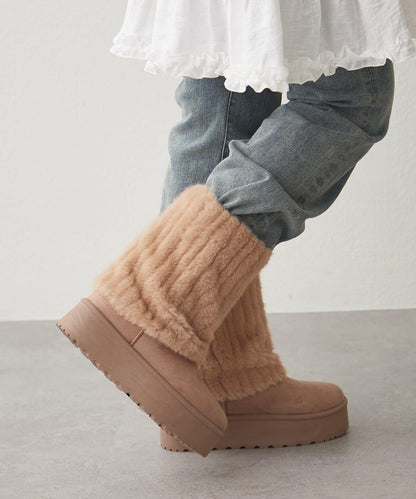 【RMAF】仿皮草短款羊毛靴